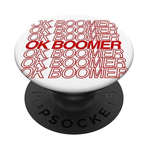 OK BOOMER PopSockets PopGrip Swappable Grip for Phones   Tablets