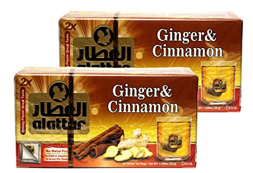2 Boxes of Ginger   Cinnamon Herbal Tea Bags 20 bagsbox