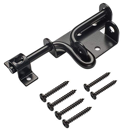 HILLMASTER Heavy Duty Slide Bolt Gate Latch with Padlock Hole 10_5 Sliding Bolt Gate Lock Door Latches Hardware for Wooden Fences Barn Doors