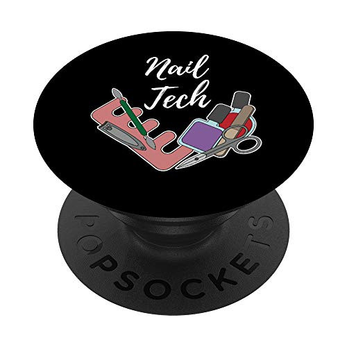 Nail Tech Fingernails Manicurist Technician Artist PopSockets PopGrip Swappable Grip for Phones   Tablets