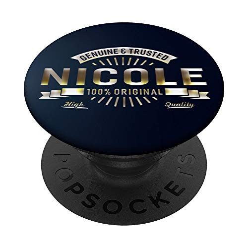 Nicole Genuine Original First Name Pop Socket PopSockets Grip and Stand for Phones and Tablets
