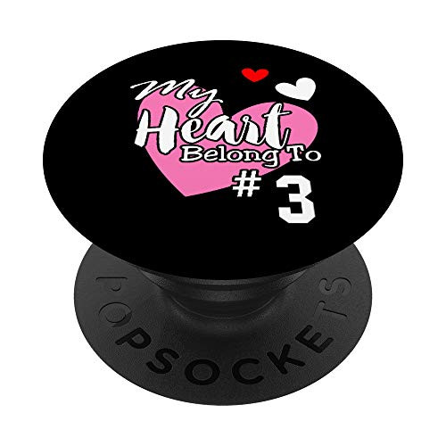 My Heart Belongs To Number 3 PopSockets Grip and Stand for Phones and Tablets