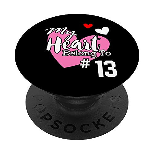 My Heart Belongs To Number 13 PopSockets Grip and Stand for Phones and Tablets