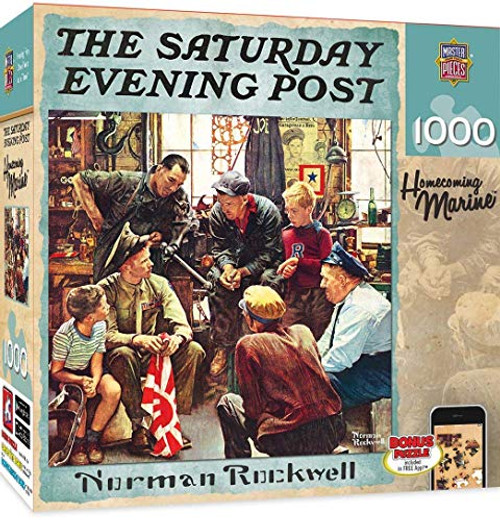 MasterPieces Saturday Evening Post Jigsaw Puzzle Norman Rockwell Homecoming Marine Collage 1000 Pieces MasterPieces Saturday Evening Post Jigsaw Puzzle Norman Rockwell Homecoming Marine Collage 1000 Pieces