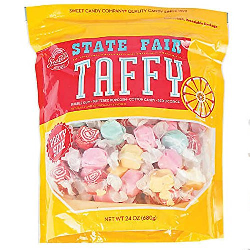 Sweets Tasty Salt Water Taffy Assortment Flavors 24 Ounce State Fair