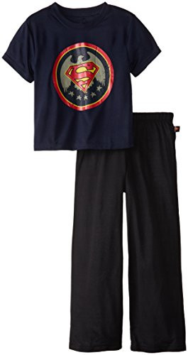 DC Comics Boys Superman Superhero Vintage Pajama Set Black 67