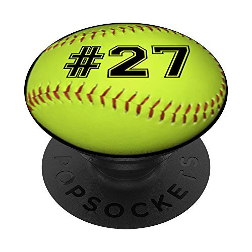 Softball Player Number 27 PopSockets PopGrip Swappable Grip for Phones Tablets Softball Player Number 27 PopSockets PopGrip Swappable Grip for Phones Tablets