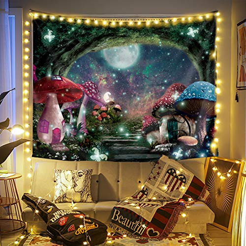 Jeteven Mushroom Tapestry Wall Hanging Trippy Tapestry Psychedelic Forest Mushroom Tapestry Wall Hanging Magic Colorful Home Wall Decor for Bedroom Living Room College Dorm 59*79 Jeteven Mushroom Tapestry Wall Hanging Trippy Tapestry Psychedelic Forest Mushroom Tapestry Wall Hanging Magic Colorful Home Wall Decor for Bedroom Living Room College Dorm 59*79