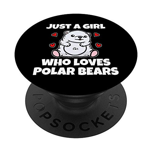 Just A Girl Who Loves Polar Bears Cute Polar Bear Costume PopSockets PopGrip Swappable Grip for Phones   Tablets