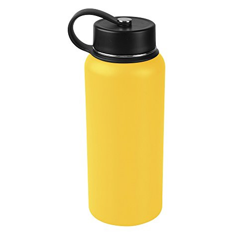 Tahoe Trails 32 oz Double Wall Vacuum Insulated Stainless Steel Water Bottle Empire Yellow