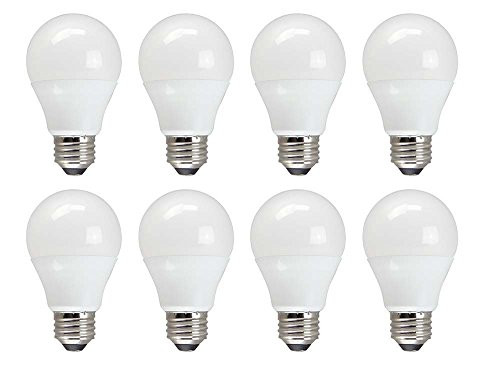 TCP 60 Watt A19 Value LED Soft White 8 Pack Non-Dimmable Light Bulbs