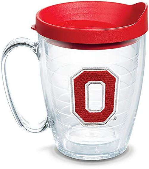 Tervis Ohio State Buckeyes Block O Insulated Tumbler with Emblem and Red Lid 16oz Mug Clear Tervis Ohio State Buckeyes Block O Insulated Tumbler with Emblem and Red Lid 16oz Mug Clear