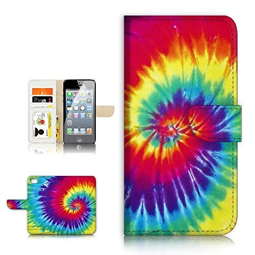 for iPhone 6 iPhone 6S Designed Flip Wallet Phone Case Cover A21637 Tie Dye