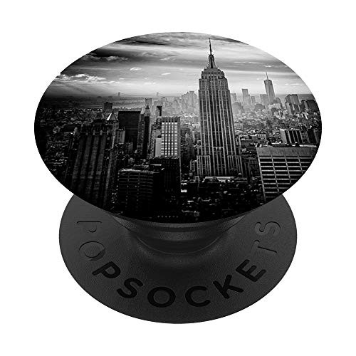 Monochrome Empire State Building New York PopSockets Grip and Stand for Phones and Tablets