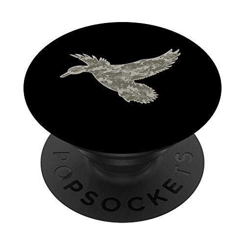 Digital Grey Camouflage Duck - Grey Camo Duck Hunting PopSockets Grip and Stand for Phones and Tablets Digital Grey Camouflage Duck - Grey Camo Duck Hunting PopSockets Grip and Stand for Phones and Tablets