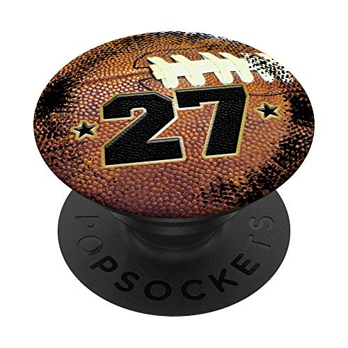 American Football Jersey Number 27 twenty seven PopSockets Grip and Stand for Phones and Tablets