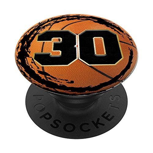 Basketball Custom Jersey Number 30 thirty player PopSockets PopGrip Swappable Grip for Phones   Tablets