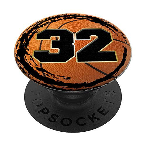 Basketball Custom Jersey Number 32 player PopSockets PopGrip Swappable Grip for Phones   Tablets