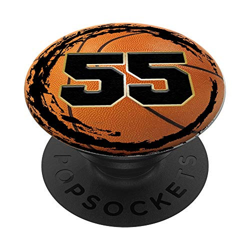 Basketball Custom Jersey Number 55 player PopSockets Grip and Stand for Phones and Tablets Basketball Custom Jersey Number 55 player PopSockets Grip and Stand for Phones and Tablets