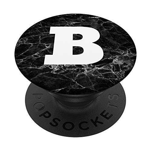 Letter B Phone Socket Monogram B Initial Black Marble PopSockets Grip and Stand for Phones and Tablets Letter B Phone Socket Monogram B Initial Black Marble PopSockets Grip and Stand for Phones and Tablets