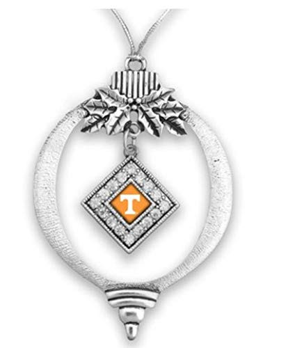 FTH 48585 University of Tennessee Volunteers Pewter Bulb Ornament with Rhinestones