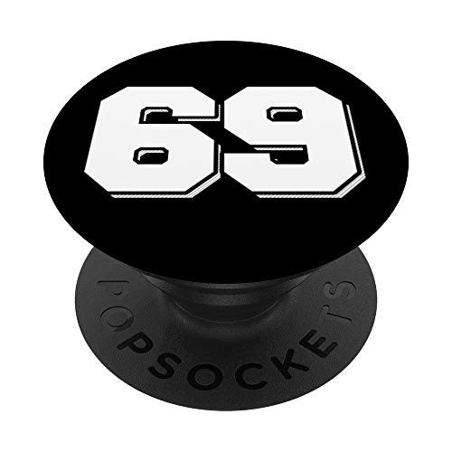 Sports Jersey Number Sixty-Nine - Player Number 69 PopSockets Grip and Stand for Phones and Tablets