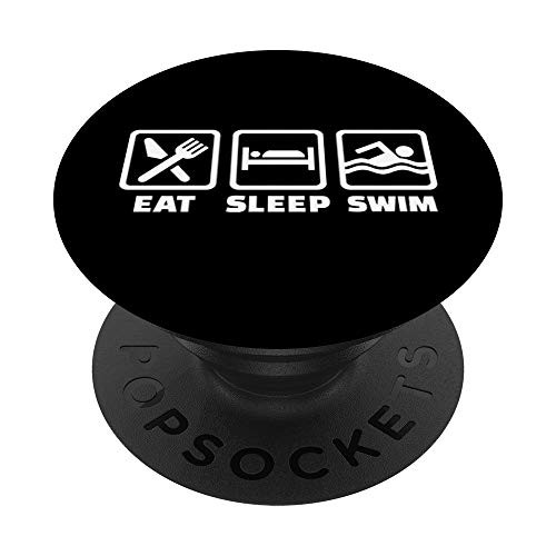 Eat sleep swim PopSockets PopGrip Swappable Grip for Phones Tablets Eat sleep swim PopSockets PopGrip Swappable Grip for Phones Tablets