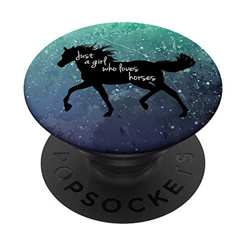 Horse Lover Gift - Just a Girl Who Loves Horses PopSockets PopGrip Swappable Grip for Phones Tablets Horse Lover Gift - Just a Girl Who Loves Horses PopSockets PopGrip Swappable Grip for Phones Tablets