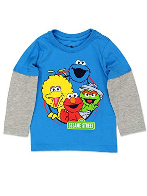 Sesame Street Gang Elmo Baby Toddler Boys Long Sleeve Tee 3T Sesame Street Blue Sesame Street Gang Elmo Baby Toddler Boys Long Sleeve Tee 3T Sesame Street Blue