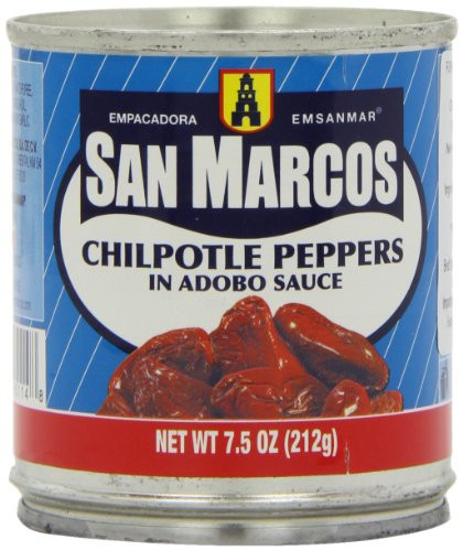 San Marcos Chilpotle Peppers in Adobo Sauce 7_5 Oz_ Pack of 4 Cans