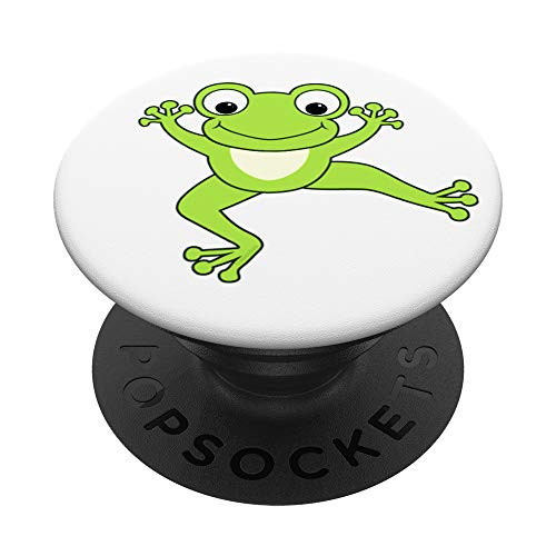 Cute Frog Pop Socket Green Toy Frogs Picture Frog Lover Gift PopSockets Grip and Stand for Phones and Tablets