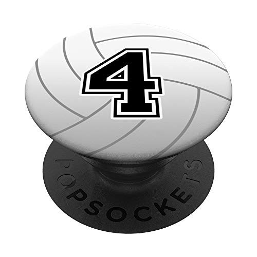 Volleyball Number 4 Volleyball Player Gift Zx PopSockets Grip and Stand for Phones and Tablets Volleyball Number 4 Volleyball Player Gift Zx PopSockets Grip and Stand for Phones and Tablets
