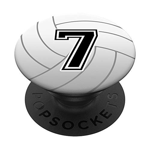Volleyball Number 7 Volleyball Player 7th Birthday Zx PopSockets Grip and Stand for Phones and Tablets Volleyball Number 7 Volleyball Player 7th Birthday Zx PopSockets Grip and Stand for Phones and Tablets