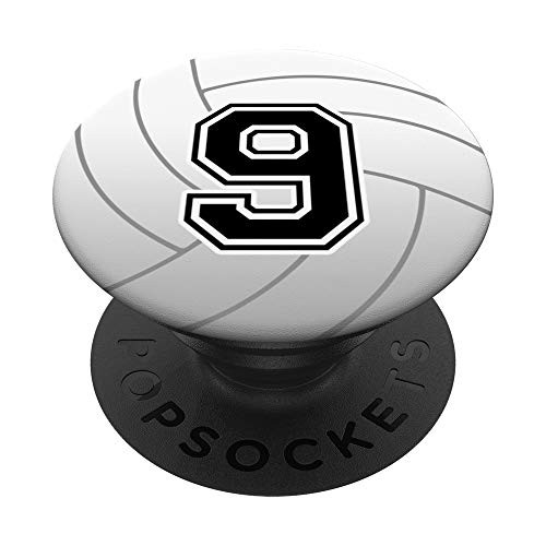 Volleyball Number 9 Volleyball Player 9th Birthday Zx PopSockets Grip and Stand for Phones and Tablets Volleyball Number 9 Volleyball Player 9th Birthday Zx PopSockets Grip and Stand for Phones and Tablets