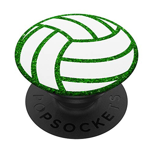 Volleyball Volleyball Ball Volleyball Coach Green PopSockets PopGrip Swappable Grip for Phones   Tablets