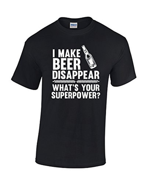 CBTWear I Make Beer Disappear Whats Your Superpower? Beer Lover - Drinking Tee - Funny Mens T-Shirt XX-Large Black CBTWear I Make Beer Disappear Whats Your Superpower? Beer Lover - Drinking Tee - Funny Mens T-Shirt XX-Large Black
