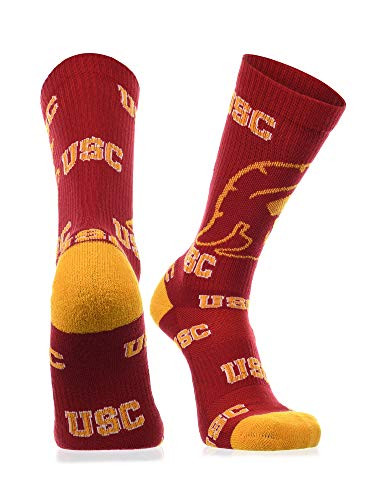 TCK USC Trojans Socks Sock Mayhem Crew RedGold Large