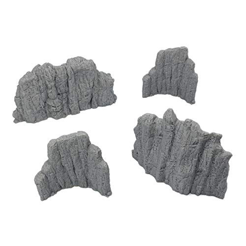 Volcanic Rock Wall Set A 3D Printed Tabletop RPG Scenery and Wargame Terrain for 28mm Miniatures