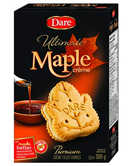 Dare Ultimate Maple Leaf Creme Cookies 300g Box Imported from Canada Dare Ultimate Maple Leaf Creme Cookies 300g Box Imported from Canada