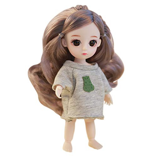 Fine Joints Doll Best Gift Toy Beautiful Baby Movable Joint Doll Best for Intelligence Develop Soft Body Christmas Toy B