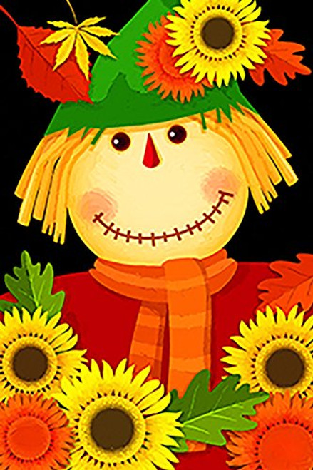 Texupday Welcome Fall Smile Scarecrow Sunflower Decoration Autumn House Flag Outdoor Yard Flag 28 x 40