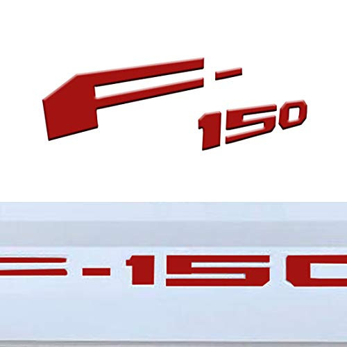UTSAUTO Tailgate Insert Letters for Ford F150 2018-2020 with Adhesive 3D Raised Tailgate Decal Letters Tailgate Insert Decals Letters Red
