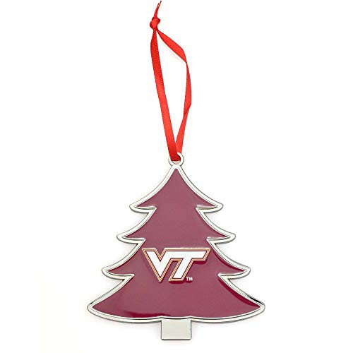 Virginia Tech Hokies NCAA Tree Shaped Metal Christmas Ornament