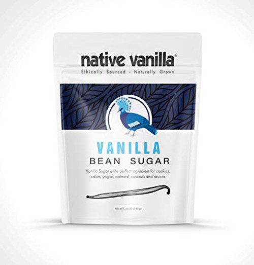 Organic Vanilla Bean Sugar  Native Vanilla  Made from Premium Vanilla Bean Pods  For Chefs and Home Cooking Baking and Dessert Making  Made with Real Vanilla Beans - 12 Oz