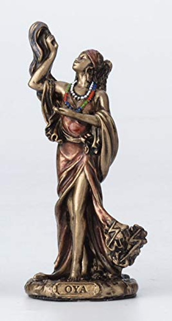 Veronese Design 3 78 Inch OYA -Santeria Orisha Goddess of Wind Storm and Transformation Cast Resin Hand Painted Antique Bronze Finish Statue Home Decor Veronese Design 3 78 Inch OYA -Santeria Orisha Goddess of Wind Storm and Transformation Cast Resin Hand Painted Antique Bronze Finish Statue Home Decor