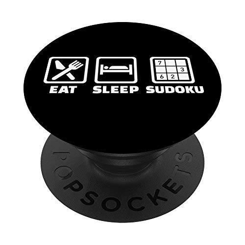 Eat sleep sudoku PopSockets Grip and Stand for Phones and Tablets