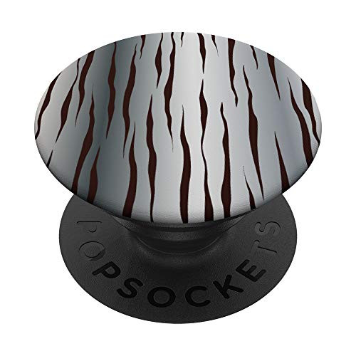 Animal Print - Steel Gradient Black Zebra PopSockets Grip and Stand for Phones and Tablets