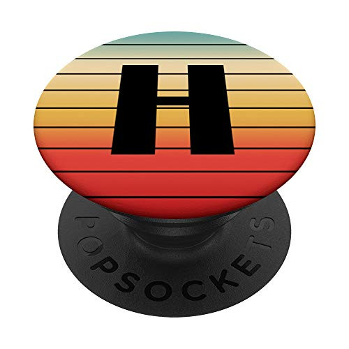 Letter H Initial Retro Monogram H PopSockets Grip and Stand for Phones and Tablets Letter H Initial Retro Monogram H PopSockets Grip and Stand for Phones and Tablets