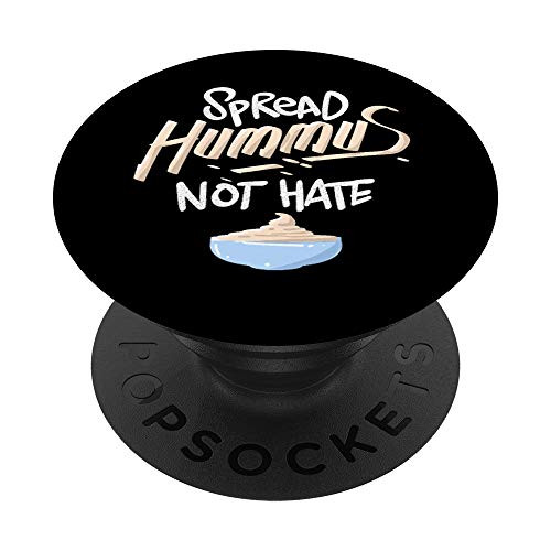 Spread Hummus Not Hate Funny Vegan Gifts For Men Women Kids PopSockets Grip and Stand for Phones and Tablets