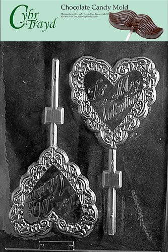 Cybrtrayd V054 Be My Valentine Lolly Valentine Chocolate Candy Mold, Large